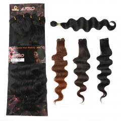 Extension de cheveux en fibres synthétique de 20 pouces lot de 4PCS Body Wave