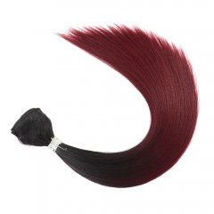 Mèche de 18 pouces aux cheveux raides en  fibres synthétiques pour femmes