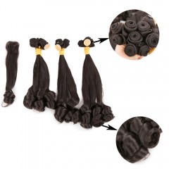 Extension de cheveux ondulé lot de 3 pièces avec trois longueurs différentes en fibres de haute température