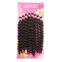 Extension de cheveux en fibre de haute température lot de 8 pièces Deep Wave 18 pouces cheveux lisses