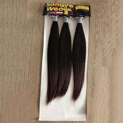 Extension de cheveux lot de 3 pièces 16 pouces de fibres haute température cheveux longs et lisses