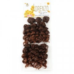 Extension de cheveux en fibre synthétique à haute température cheveux ondulés vague profonde 10 pouces