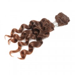 Extension de cheveux en fibre synthétique à haute température cheveux ondulés vague profonde 10 pouces
