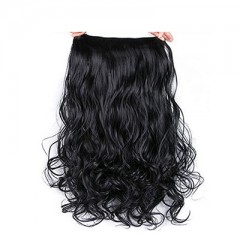 Extension de cheveux synthétique en fibre cheveux épais ondulé à clip
