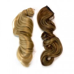 Extensions capillaires en fibre synthétique  aux cheveux ondulées  doux et inodores