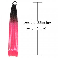 Tresse de 22 pouces en fibre  à haute résistance à la chaleur