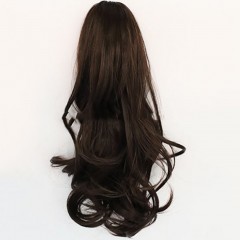 Extension de cheveux de griffe postiche en fibre haute température cheveux ondulés 14 pouces
