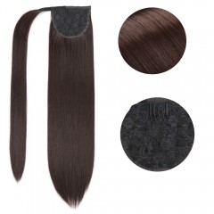 Mèche queue de cheval en fibre synthétique 22 pouces cheveux lisse