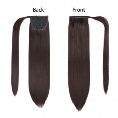 Mèche queue de cheval en fibre synthétique 22 pouces cheveux lisse
