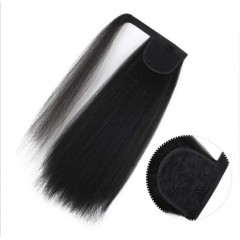 Perruque queue de cheval mèches en fibre sythétique cheveux doux 24 pouces