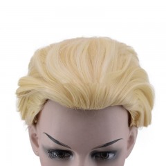 Elsa Cosplay sans dentelle perruque 20 pouces tressé blonde