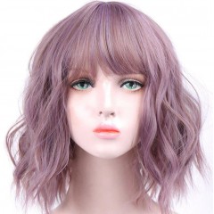 Perruque synthétique 12 pouces cheveux courts  résistant à la chaleur