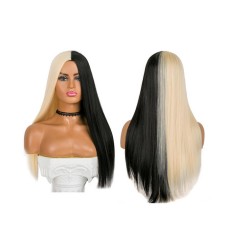 Cap de Perruque en fibre synthétique cheveux lisses 21 pouces