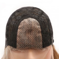 Perruque en fibre synthétique cheveux longs et raides 15 pouces