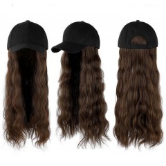 Perruque-casquette Cheveux synthétiques longs ondulés 22 pouces