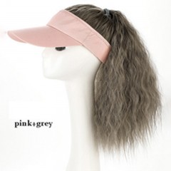 Perruque casquette  pour femme aux cheveux ondulée avec queue de cheval haute