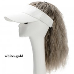 Perruque casquette  pour femme aux cheveux ondulée avec queue de cheval haute