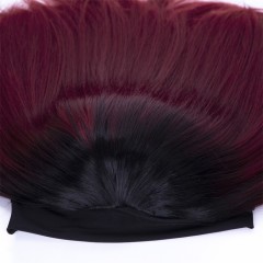 Perruque de 16 pouces au cheveux raides en fibre haute température