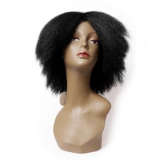 Perruque synthétique de 12 pouces aux cheveux ondulée , duveteux et moelleuse