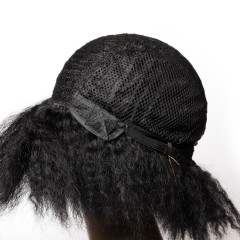 Perruque synthétique de 12 pouces aux cheveux ondulée , duveteux et moelleuse