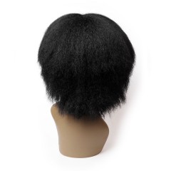 Perruque synthétique de 12 pouces aux cheveux ondulée , duveteux et moelleuse