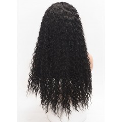 Perruque synthétique 26 pouces long cheveux bouclés sans dentelle