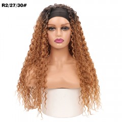 Perruque synthétique 26 pouces long cheveux bouclés sans dentelle