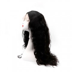 Perruque à fibre synthétique noire aux cheveux bouclés