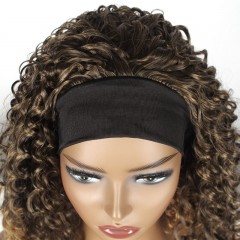 Perruque synthétique 14 pouces aux cheveux bouclés sans dentelle