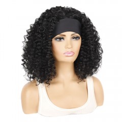Perruque synthétique de 19 pouces aux cheveux bouclés résistant à la chaleur