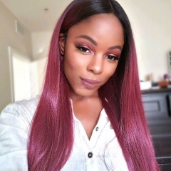 Perruque synthétique de 28 pouces cheveux longs et lisses haute résistance fibre avec dentelle