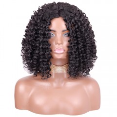 Perruque  synthétique aux  cheveux frisée  de 16 pouces en fibre de haute température sans lace