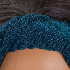 Perruque de bandeau 26 pouces cheveux longs ondes corporelles cheveux noirs synthétiques