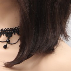 Perruque lisse et marron pour femme en fibre synthétique avec dentelle avant