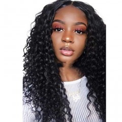 Perruque  synthétique aux cheveux longs et bouclés