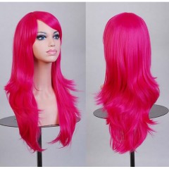 Perruque cosplay  en fibre synthétique  cheveux longs et raides