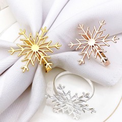 Boucle de porte-serviette en alliage forme de flocon de neige Noël