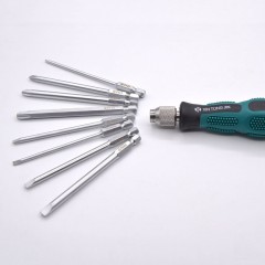 Tournevis ensemble de 9 pièces en acier chrome-vanadium métrique