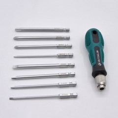 Tournevis ensemble de 9 pièces en acier chrome-vanadium métrique