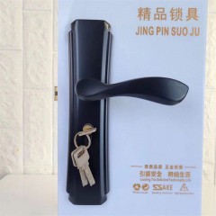 Serrure de porte avec la poignée noir silencieux
