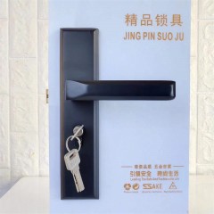 Serrure de porte avec la poignée noir silencieux