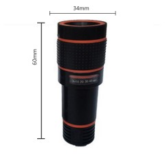 Télescope objectif photo HD 12x zoom pour téléphone portable