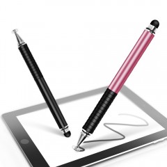 Double stylet tactile en transparents Tête de stylo en caoutchouc souple