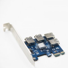 WBTUO Carte d'extension PCIE-USB 1 à 4