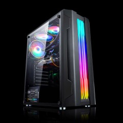 EVESKY Unité centrale de l'ordinateur de bureau Gaming ATX USB3.0 RGB lumières