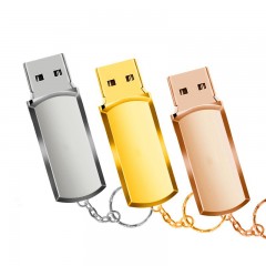 Clé USB métallique rotatif style porte-clé