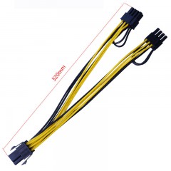 YUFAN Câble d'alimentation PCI 6pin femelle vers double 6 + 2pin un sur deux