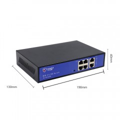 Huashidun Commutateur 100 mégaoctets 4+2 POE