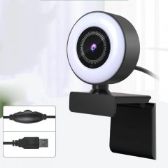 Caméra USB haute définition avec lumière de remplissage LED rotation de 306°
