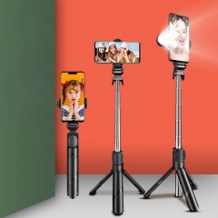 Perche Selfie Bluetooth pliant avec lumière de remplissage